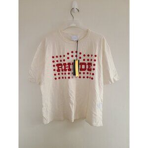 NWT RHUDE Flocked Burnout T shirt Size L